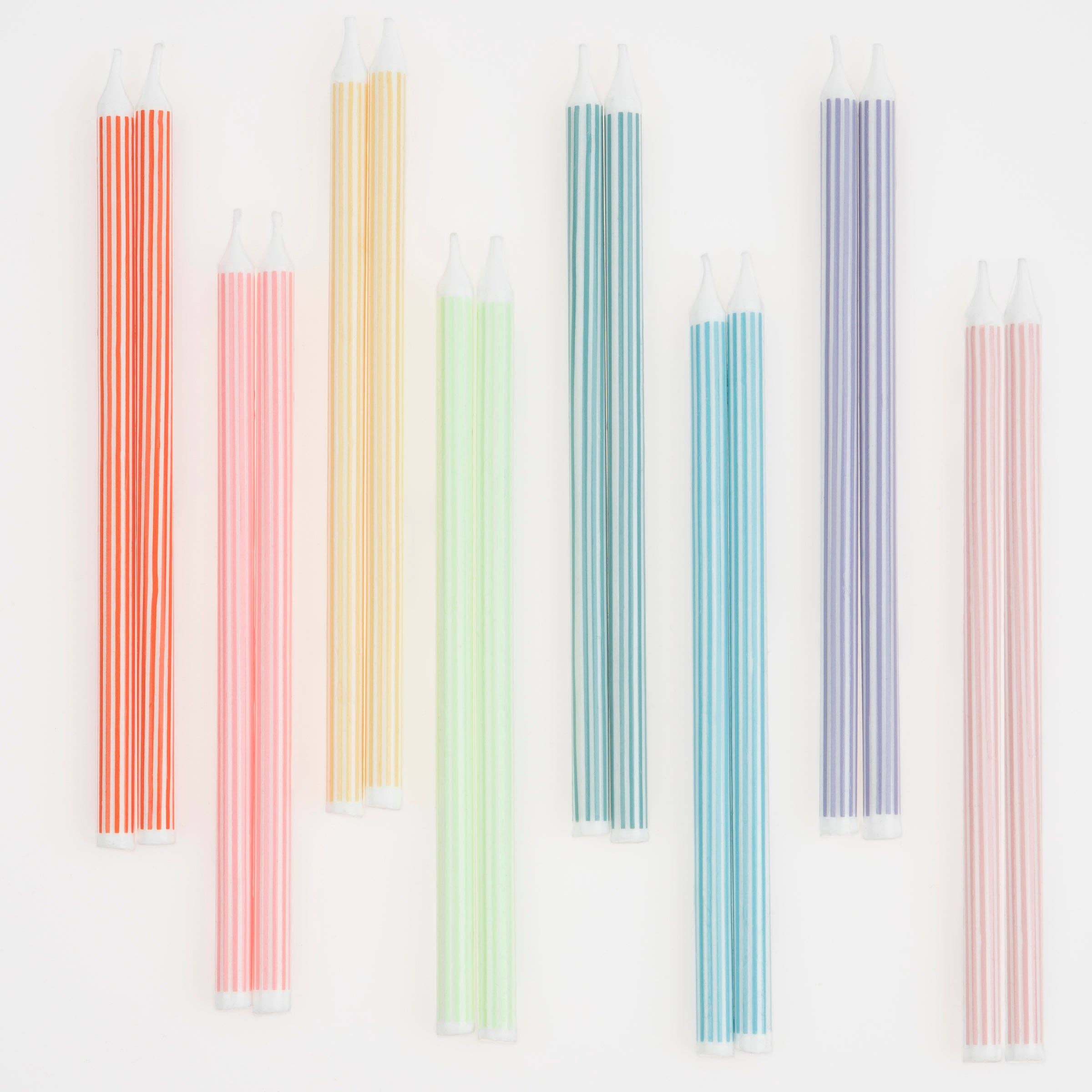 Favorite Story Meri Meri Mixed Striped Candles
