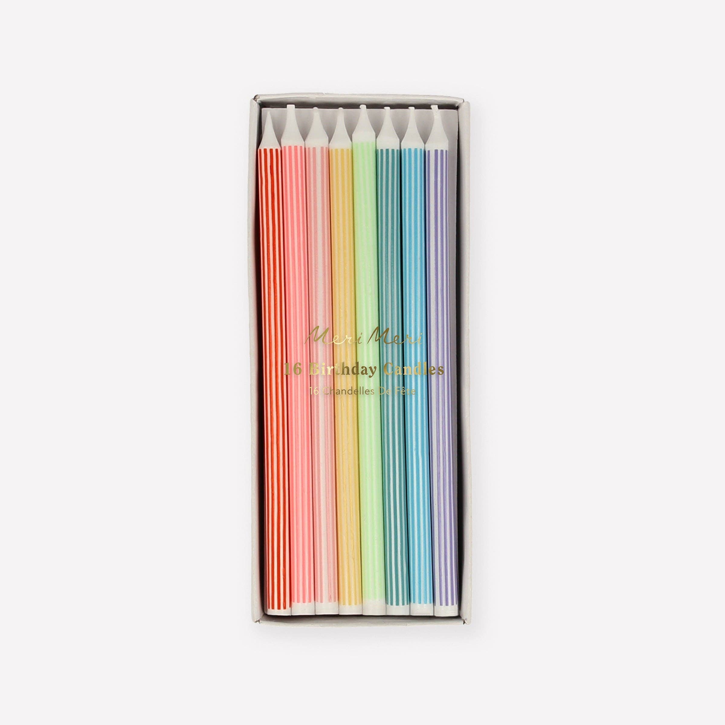 Favorite Story Meri Meri Mixed Striped Candles