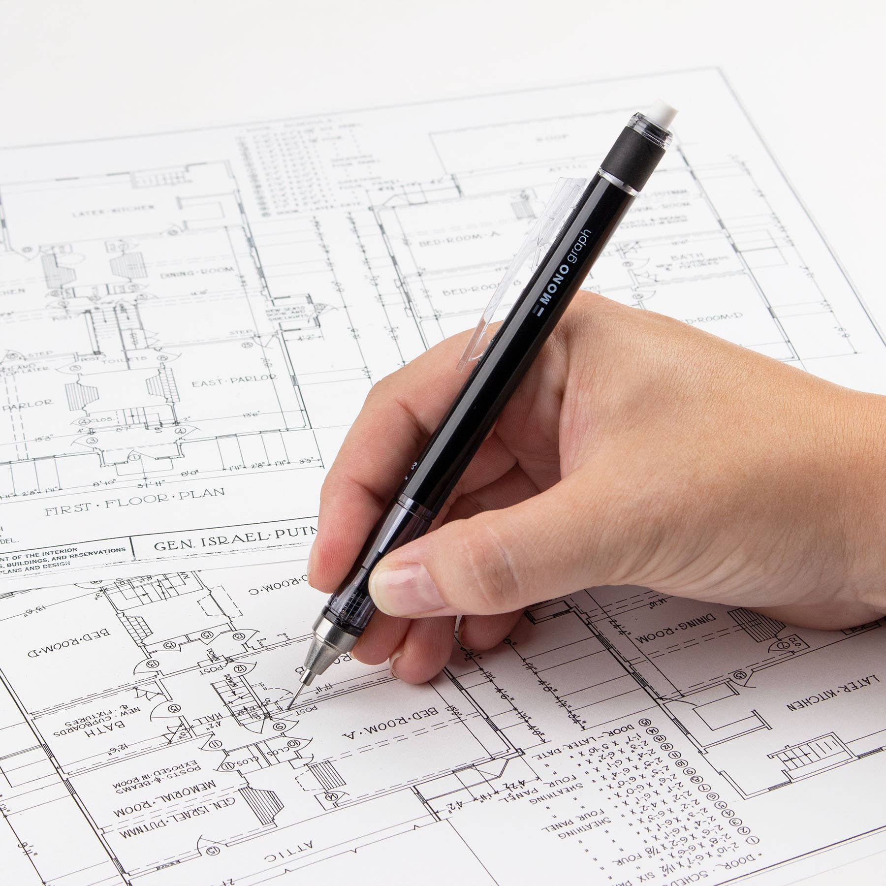 Favorite Story Tombow MONO Graph Mechanical Pencil Eraser Refill, 3-pack