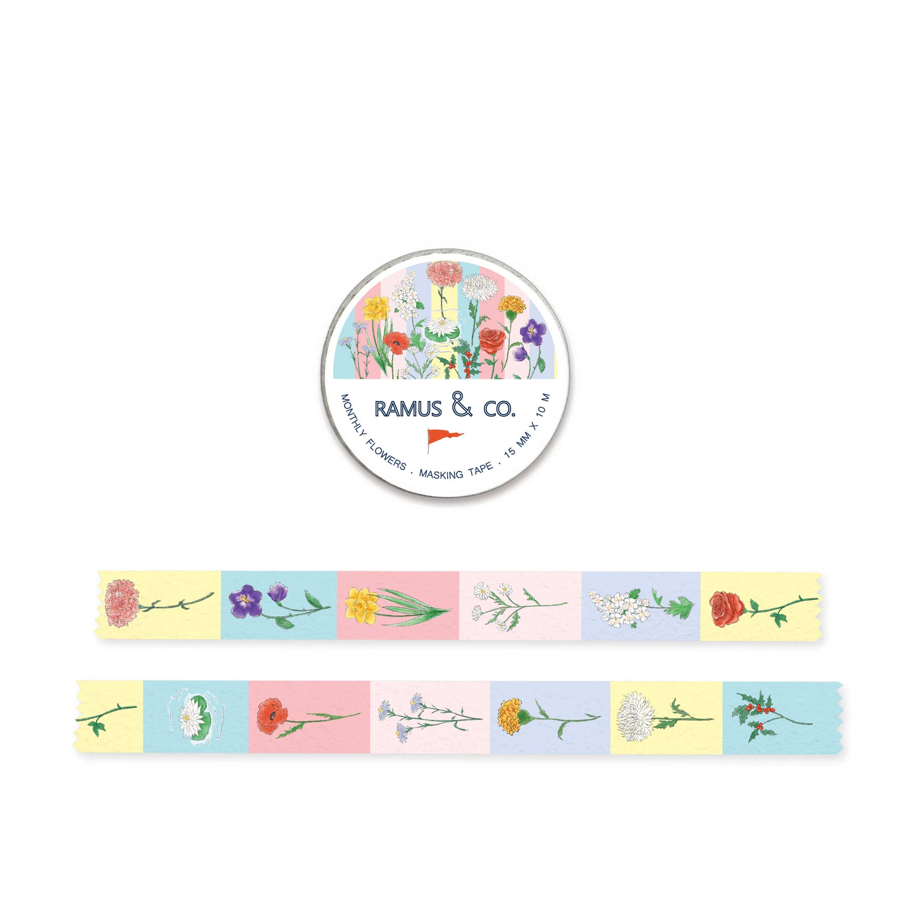 Favorite Story Ramus & Co. Monthly Flowers Masking Tape