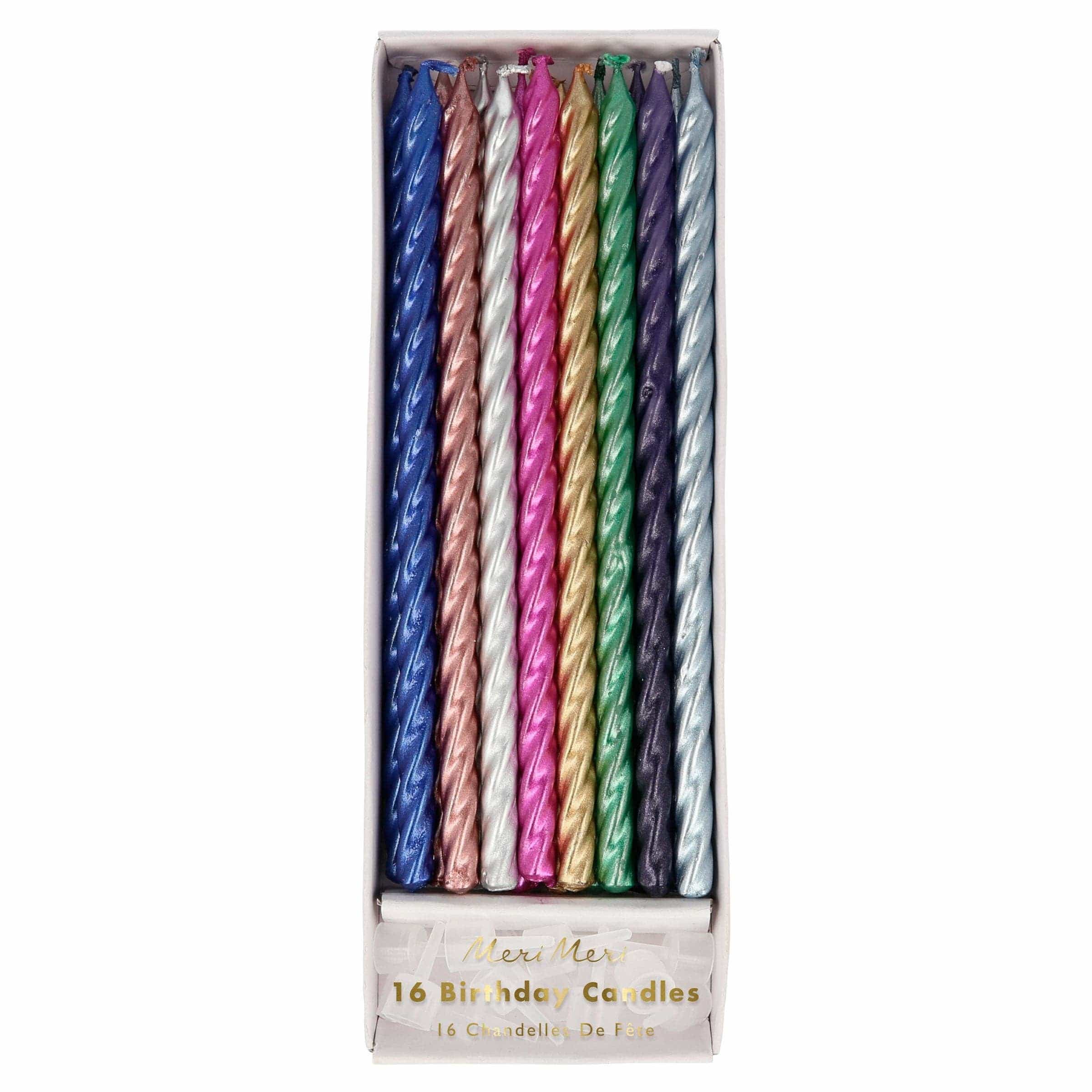 Favorite Story Meri Meri Multi Metallic Twisted Candles