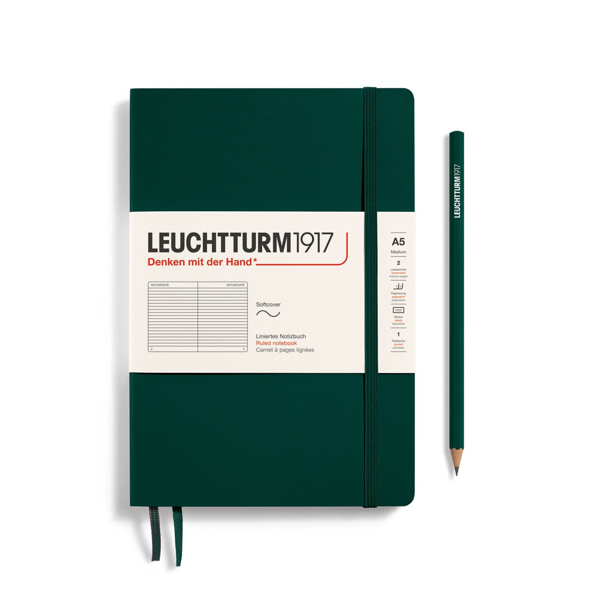 Favorite Story LEUCHTTURM1917 Ruled / Forest Green Notebooks - Medium (A5) Softcover