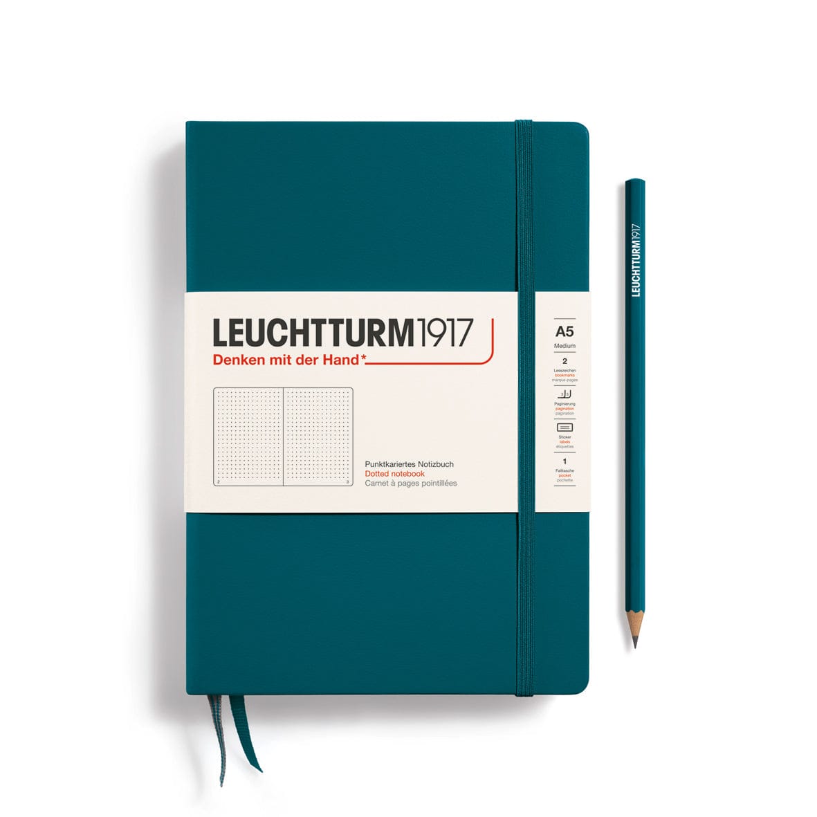 Favorite Story LEUCHTTURM1917 Dotted / Pacific Green Notebooks - Medium (A5) Hardcover