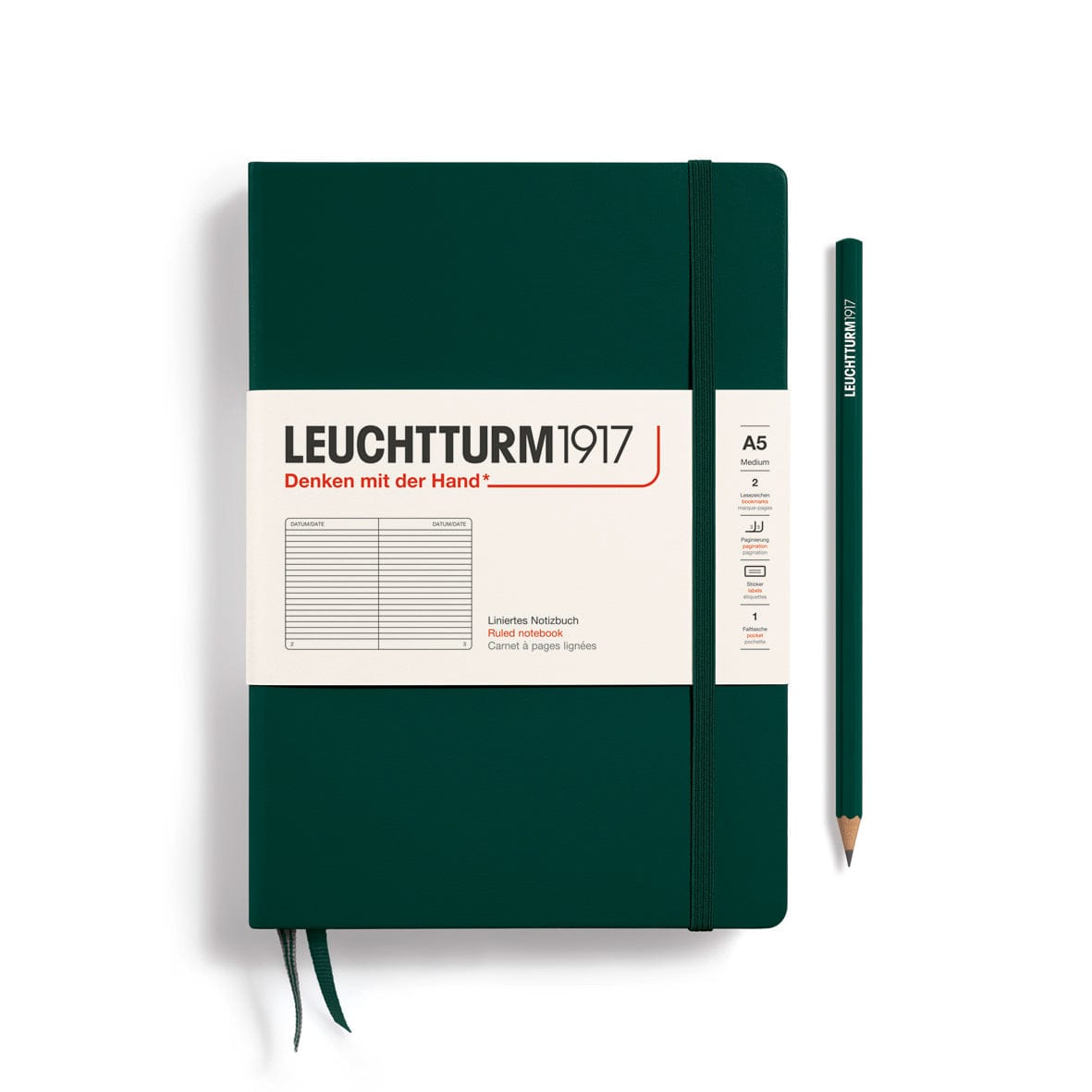 Favorite Story LEUCHTTURM1917 Ruled / Forest Green Notebooks - Medium (A5) Hardcover