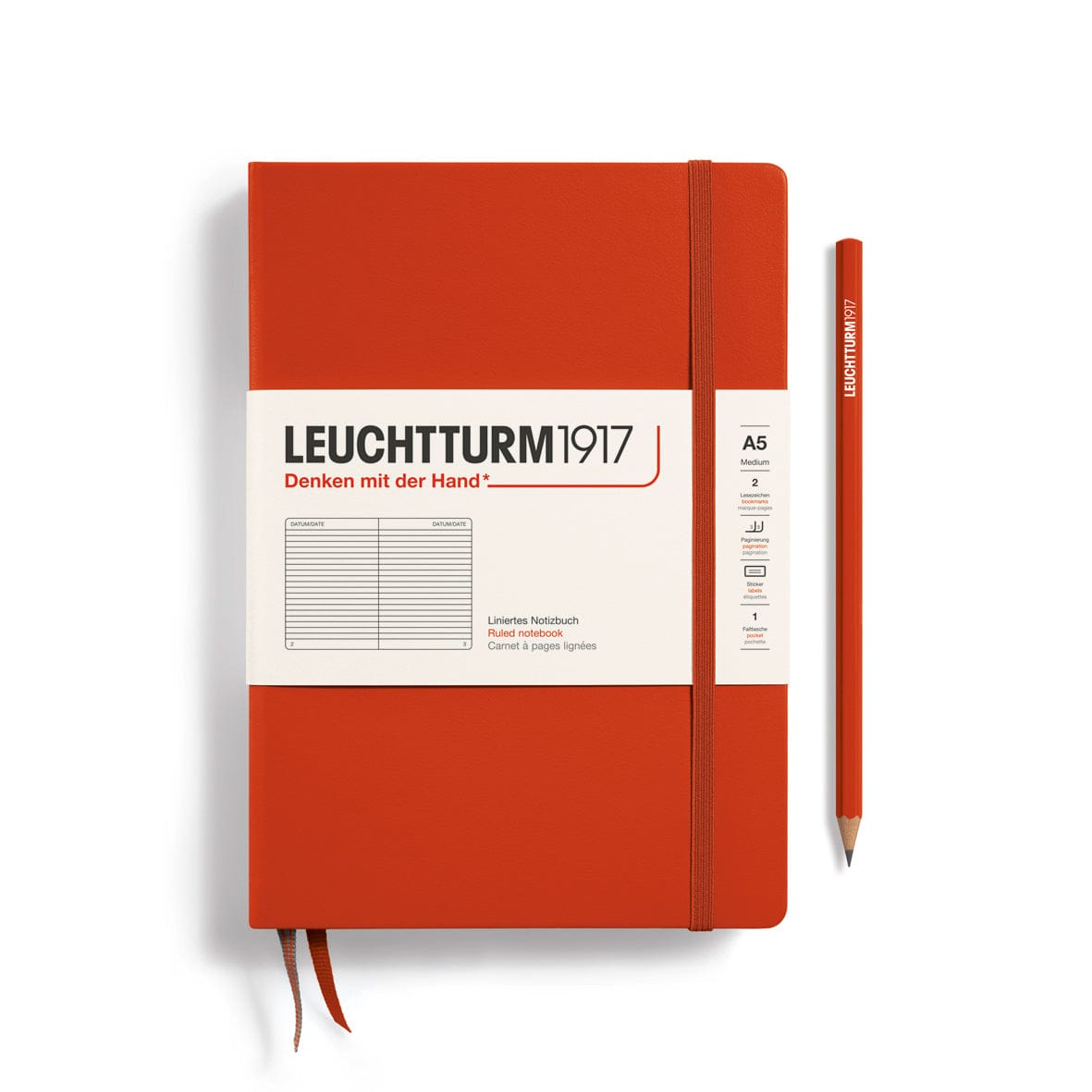 Favorite Story LEUCHTTURM1917 Ruled / Fox Red Notebooks - Medium (A5) Hardcover