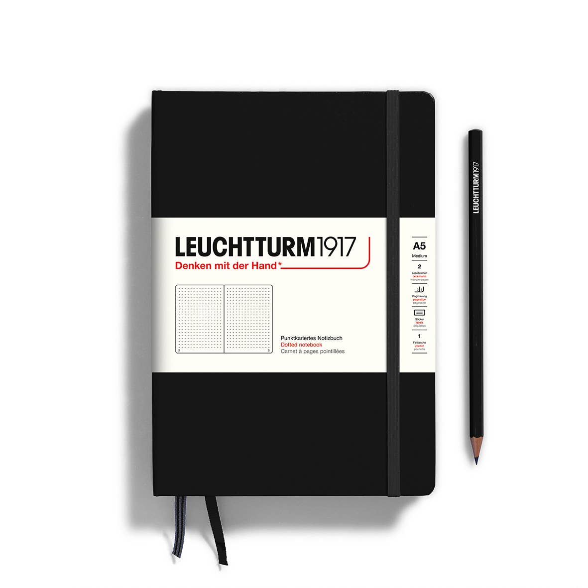 Favorite Story LEUCHTTURM1917 Dotted / Black / Hardcover Notebooks - Medium (A5)