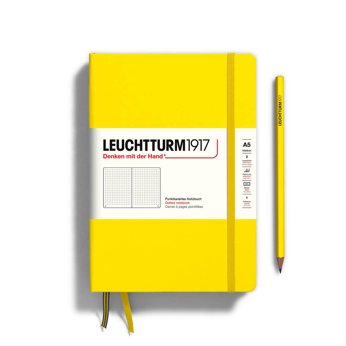 Favorite Story LEUCHTTURM1917 Dotted / Lemon / Hardcover Notebooks - Medium (A5)
