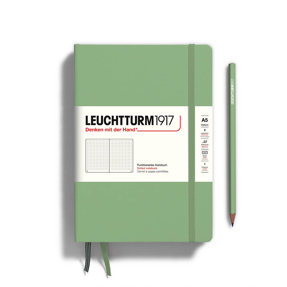 Favorite Story LEUCHTTURM1917 Dotted / Sage / Hardcover Notebooks - Medium (A5)