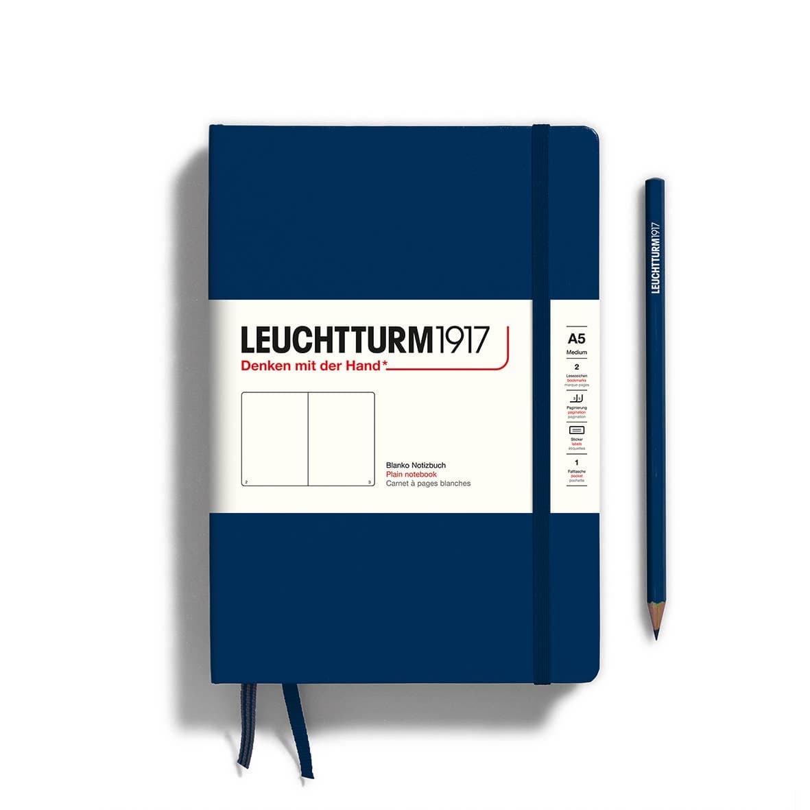 Favorite Story LEUCHTTURM1917 Plain / Navy / Hardcover Notebooks - Medium (A5)