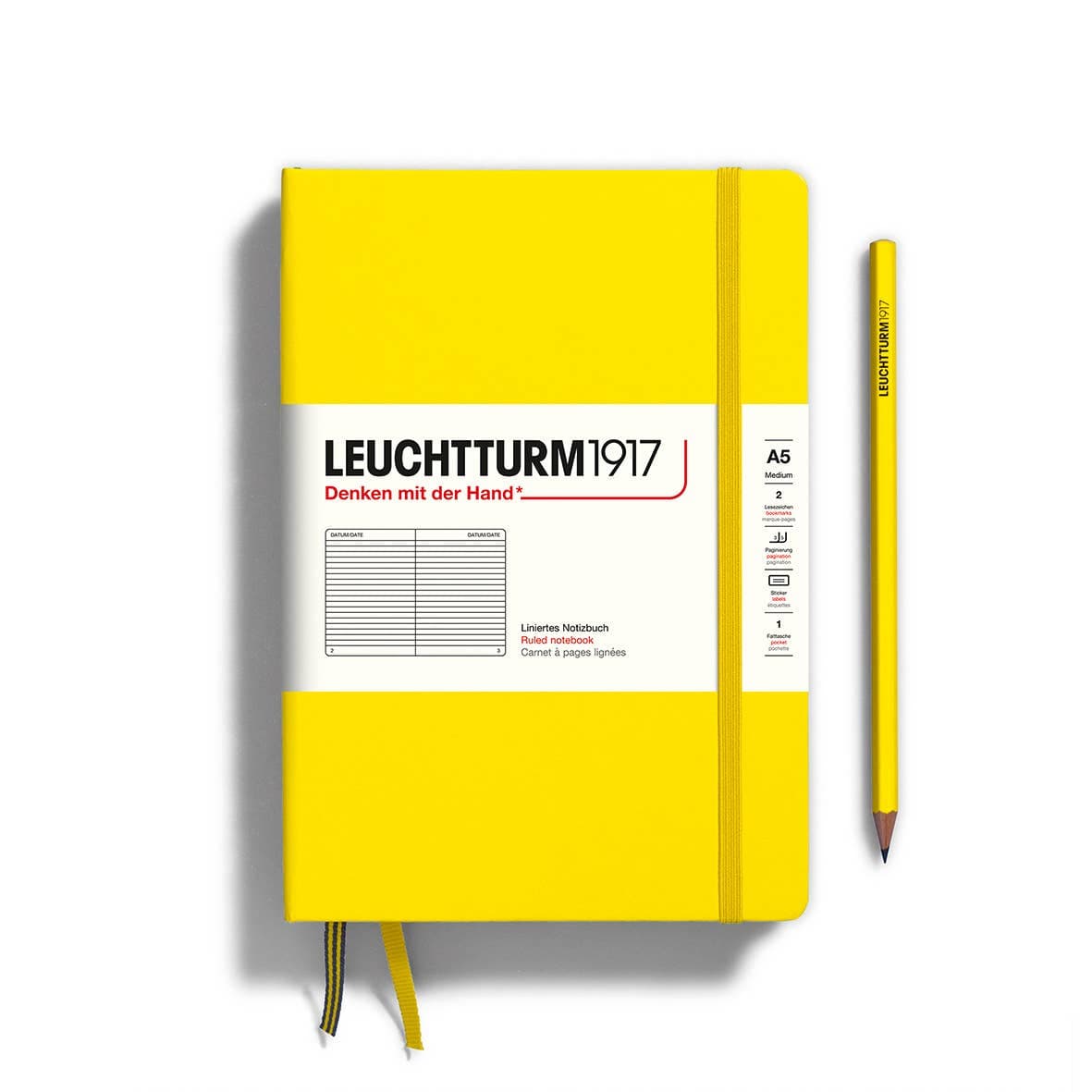 Favorite Story LEUCHTTURM1917 Ruled / Lemon / Hardcover Notebooks - Medium (A5)