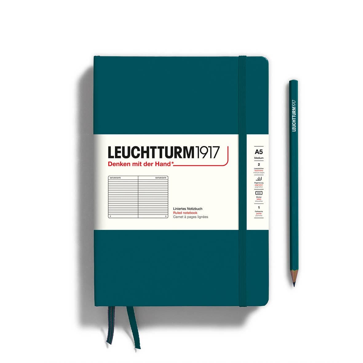 Favorite Story LEUCHTTURM1917 Ruled / Pacific Green / Hardcover Notebooks - Medium (A5)