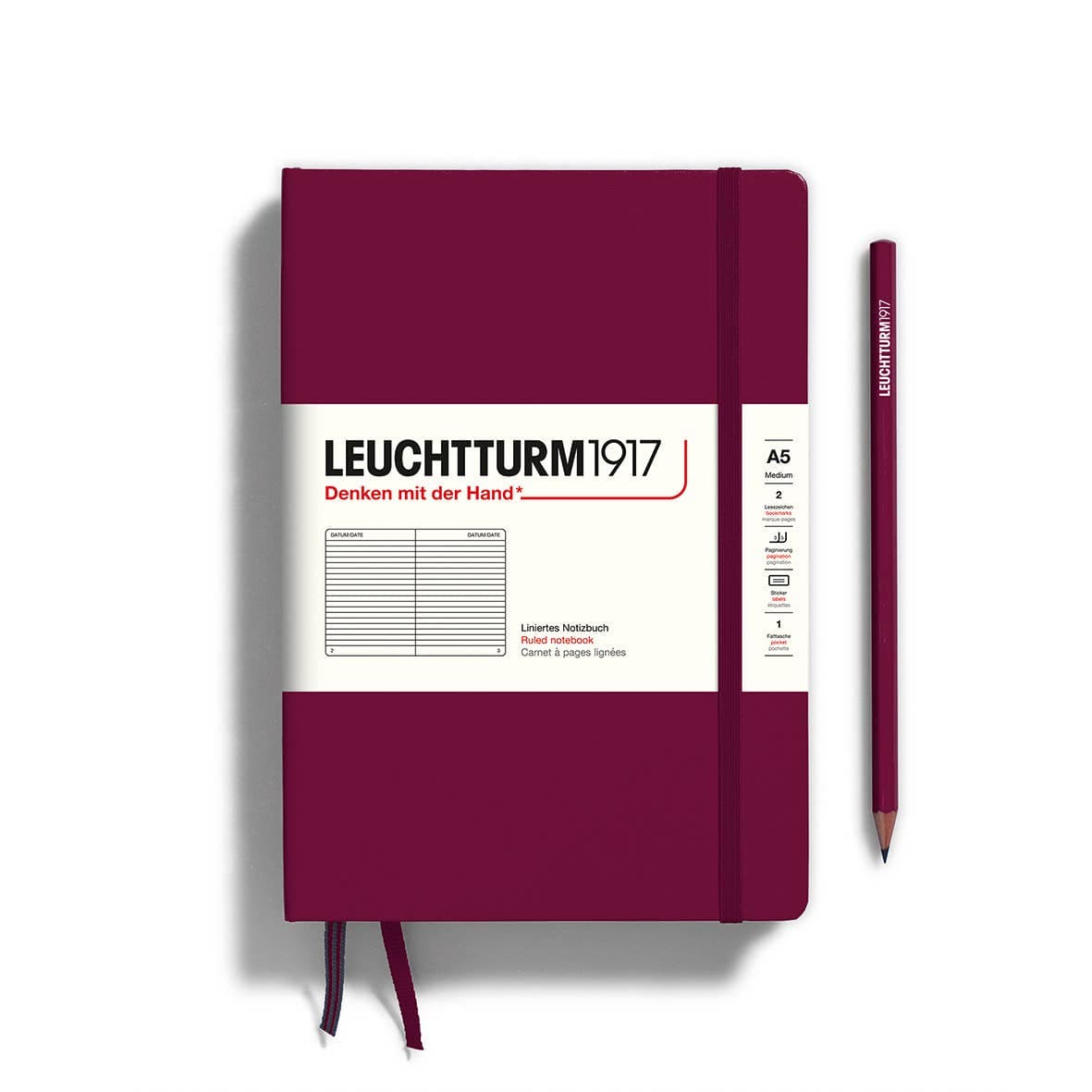 Favorite Story LEUCHTTURM1917 Ruled / Port red / Hardcover Notebooks - Medium (A5)