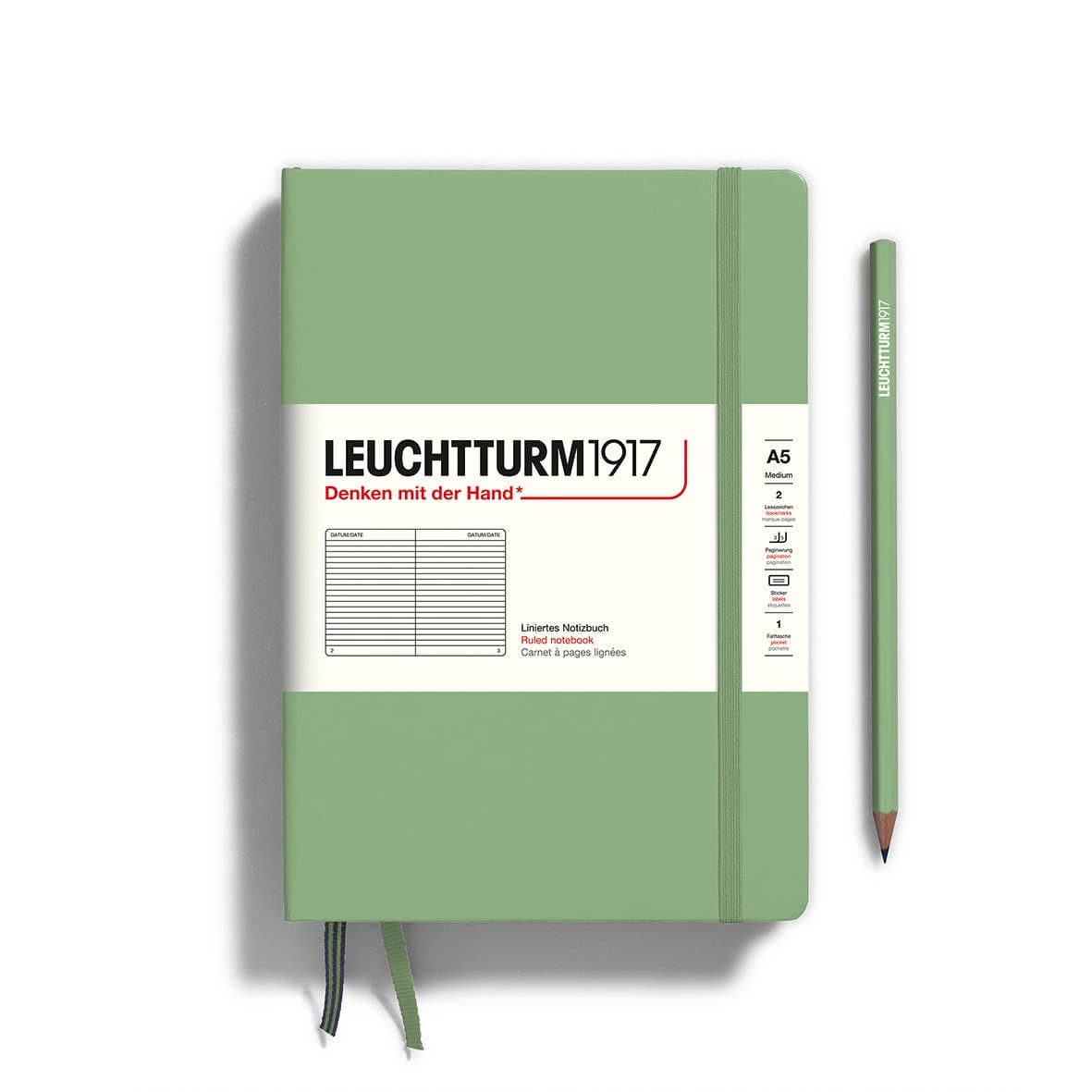 Favorite Story LEUCHTTURM1917 Ruled / Sage / Hardcover Notebooks - Medium (A5)