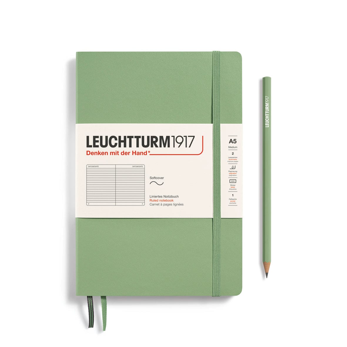 Favorite Story LEUCHTTURM1917 Ruled / Sage Notebooks - Medium (A5) Softcover