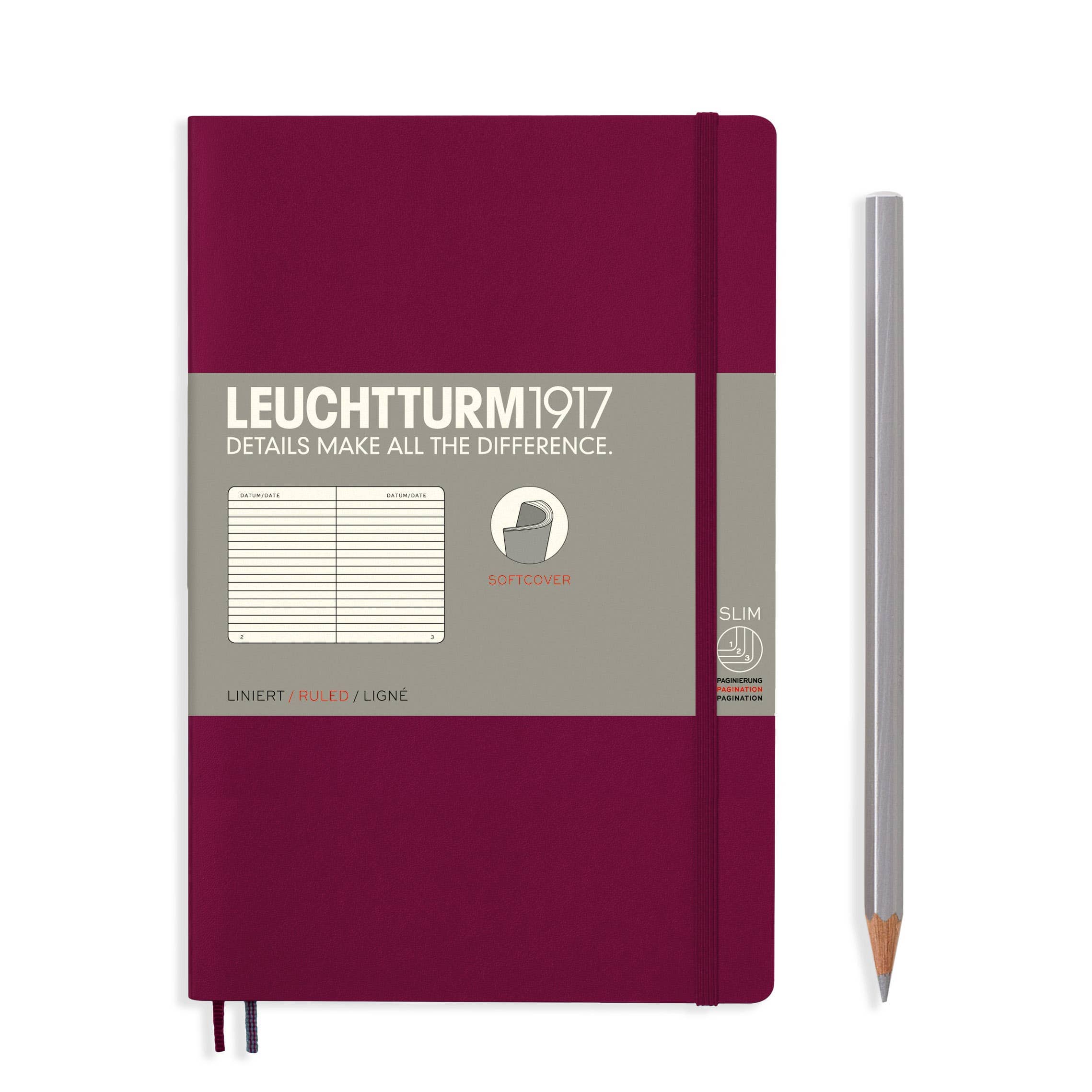 Favorite Story LEUCHTTURM1917 Ruled / Port Red / Softcover Notebooks - Paperback (B6+)