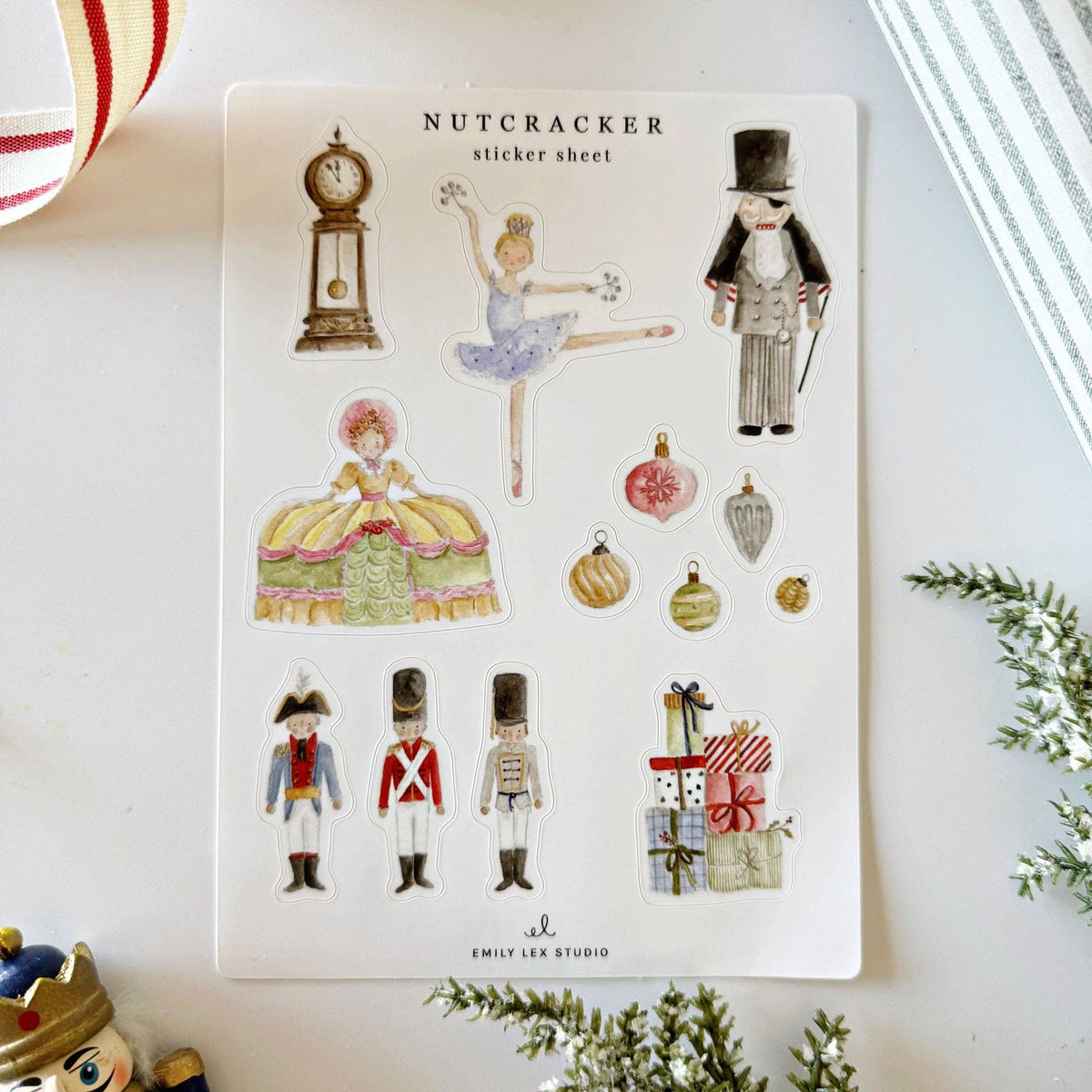 Favorite Story emily lex studio Nutcracker sticker sheets