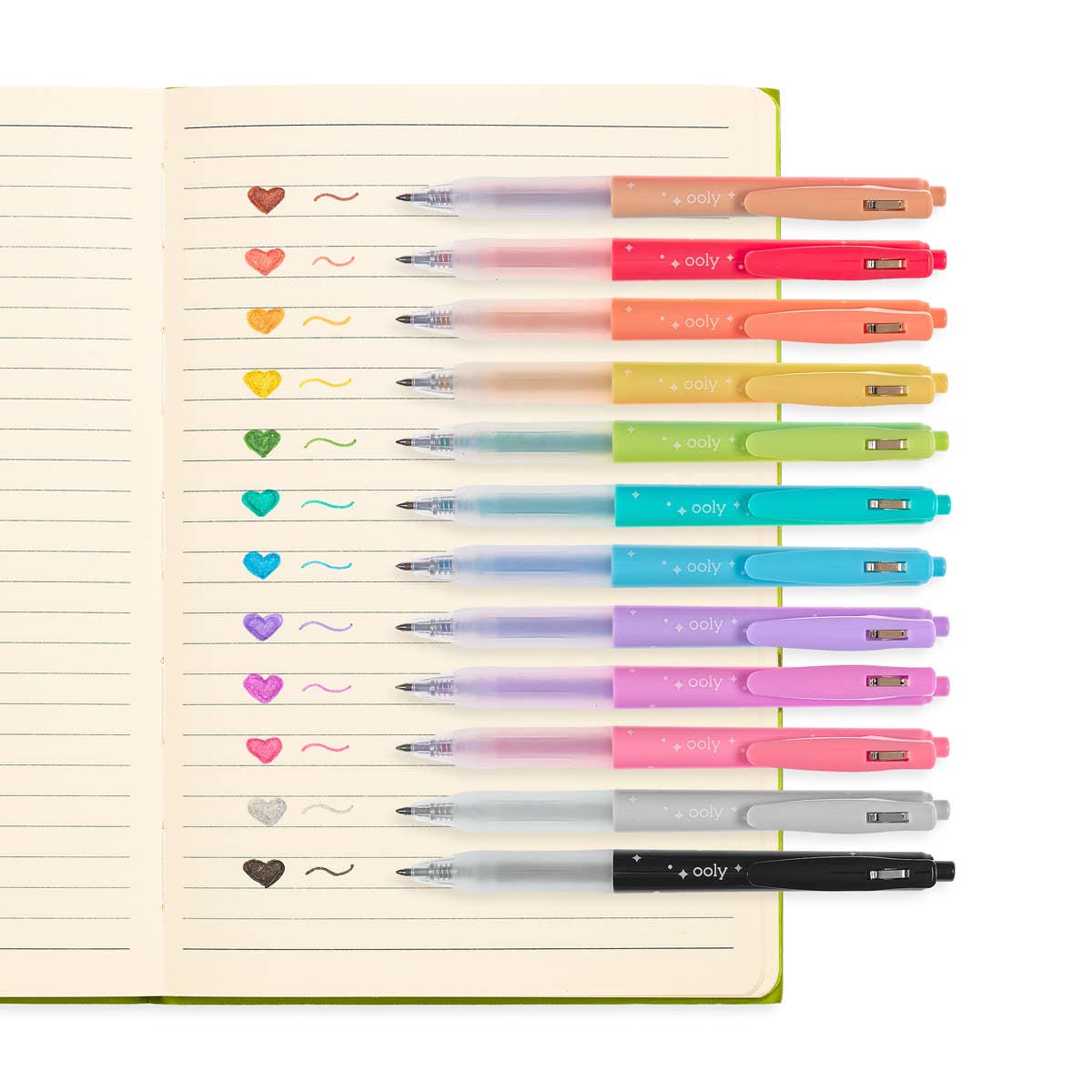 Favorite Story OOLY Oh My Glitter!: Retractable Glitter Ink Gel Pens (Set of 12)
