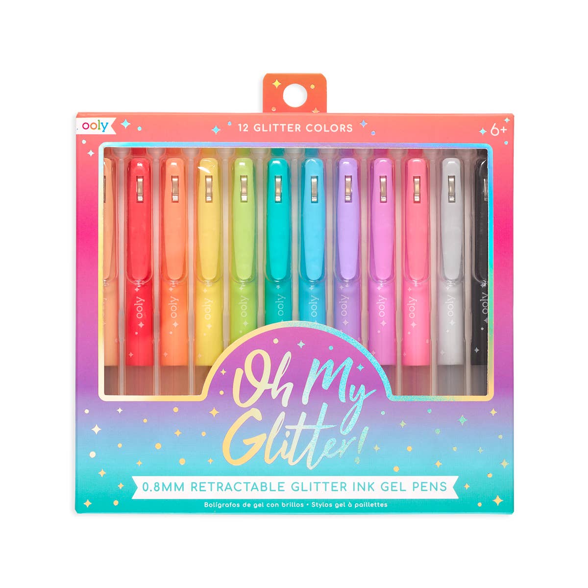 Favorite Story OOLY Oh My Glitter!: Retractable Glitter Ink Gel Pens (Set of 12)