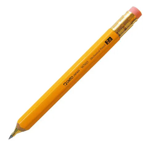 Favorite Story Mechanical Pencil Ohto Yellow Ohto Wooden Mechanical Pencil, 2.0mm