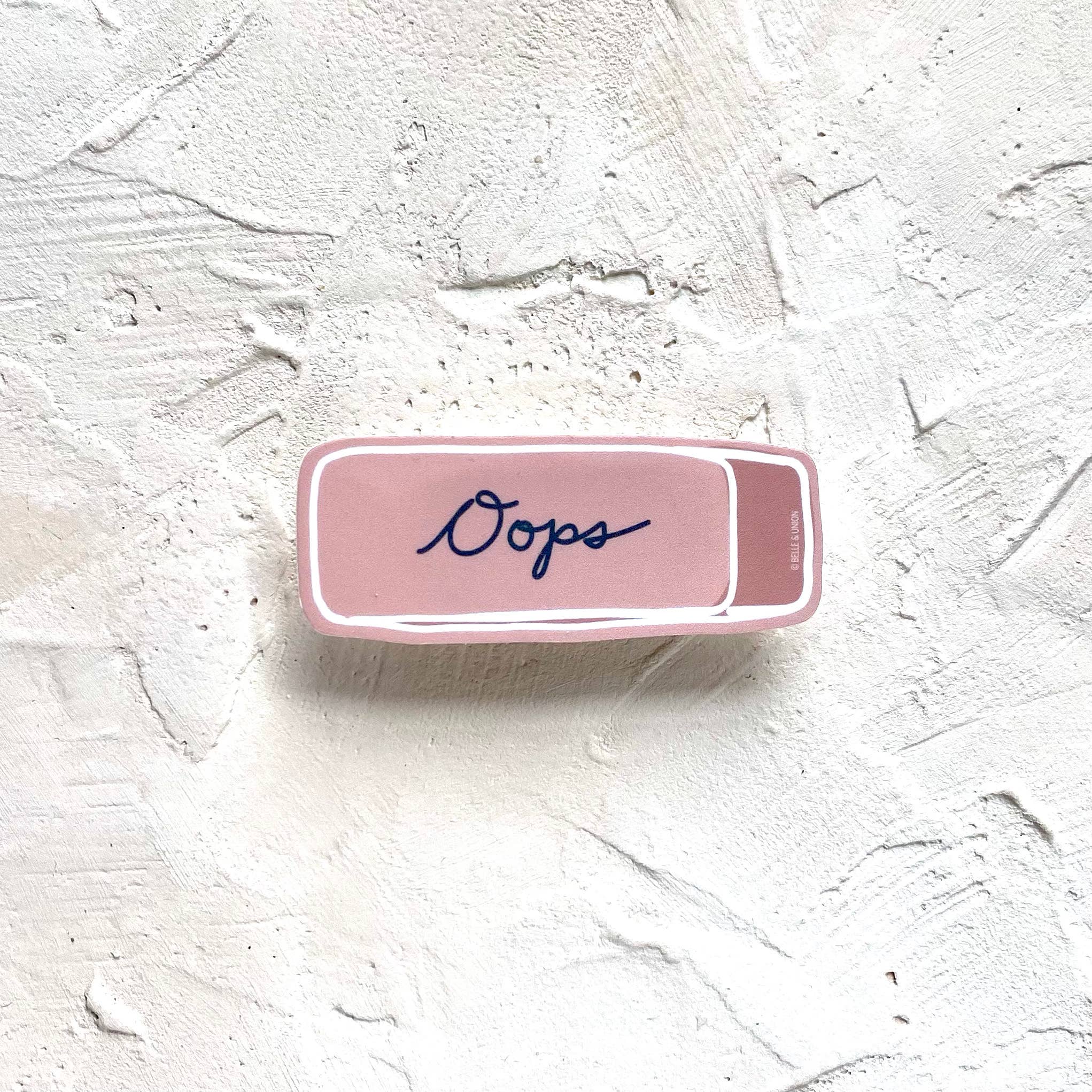 Favorite Story Belle & Union Oops Pink Eraser Sticker