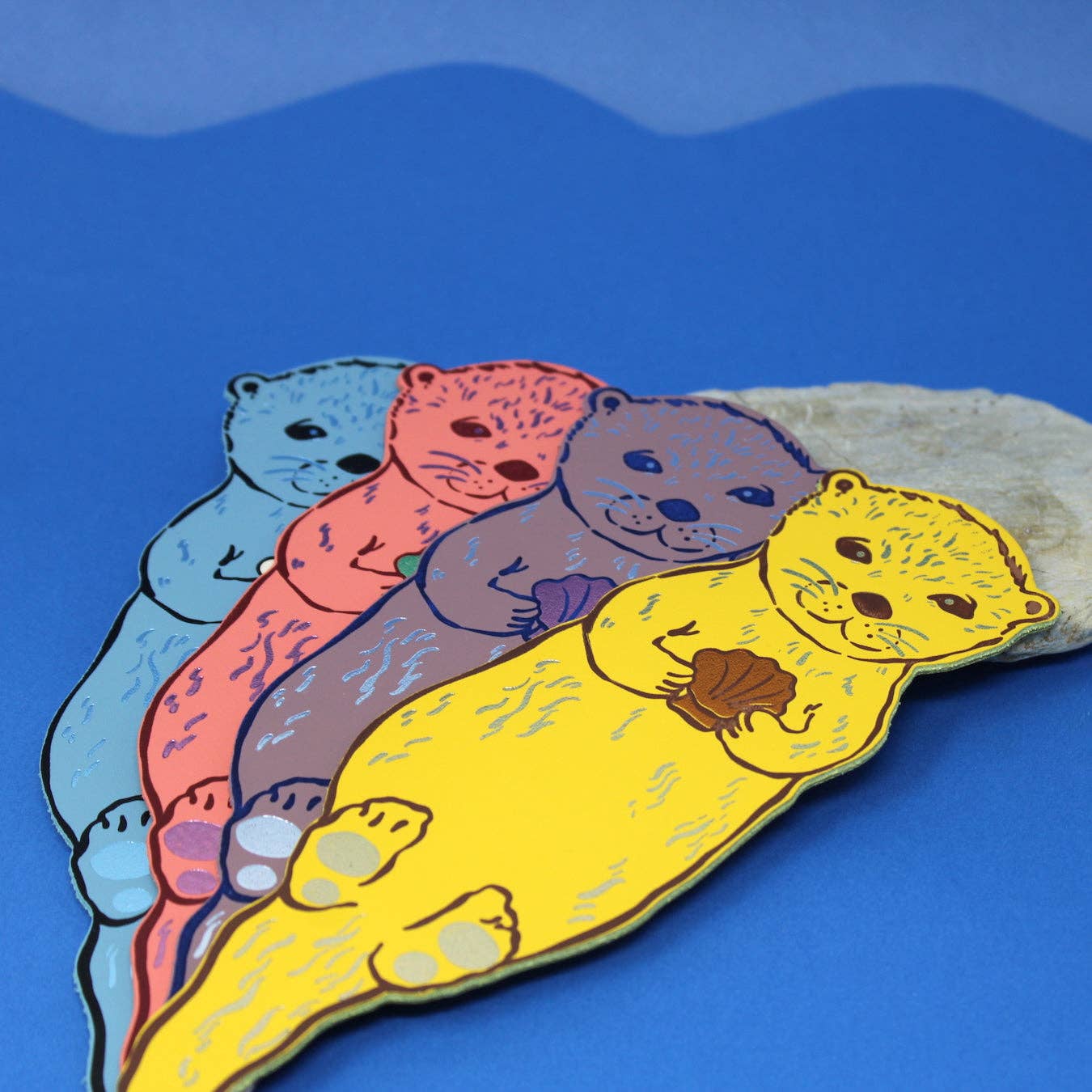 Favorite Story Ark Colour Design Dusty Pink Otter Bookmark