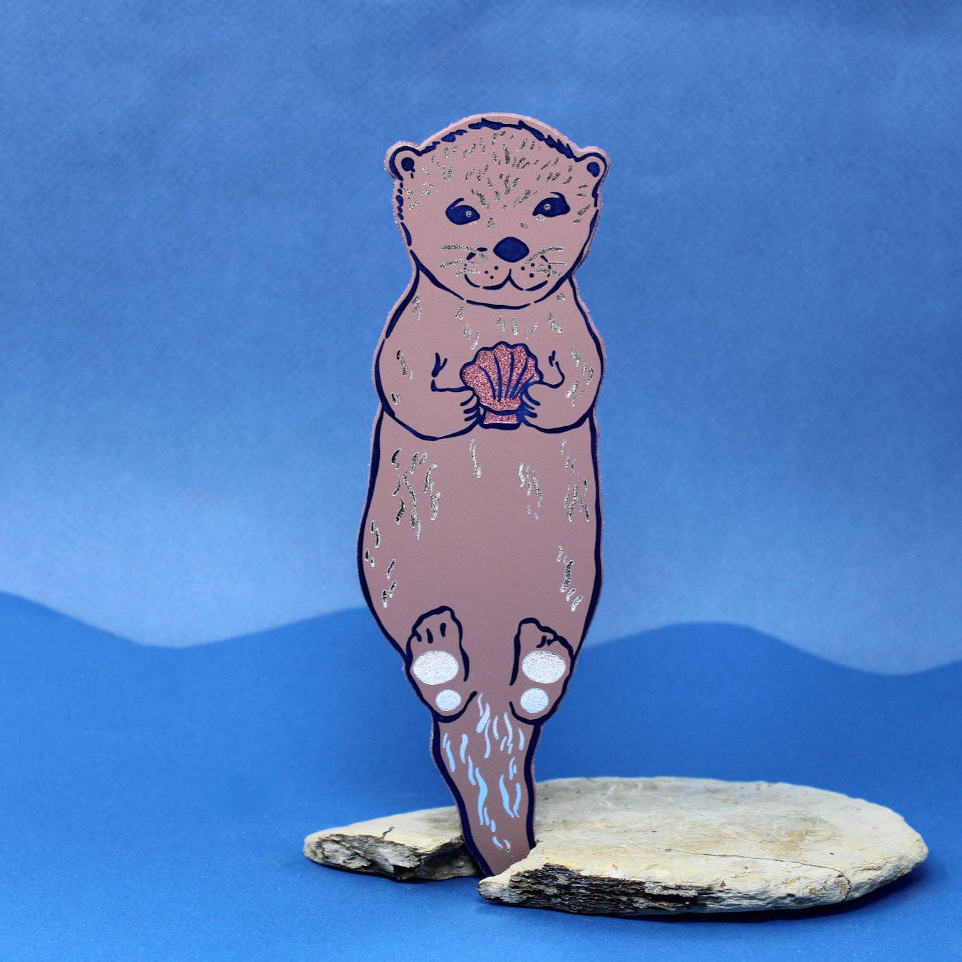Favorite Story Ark Colour Design Dusty Pink Otter Bookmark