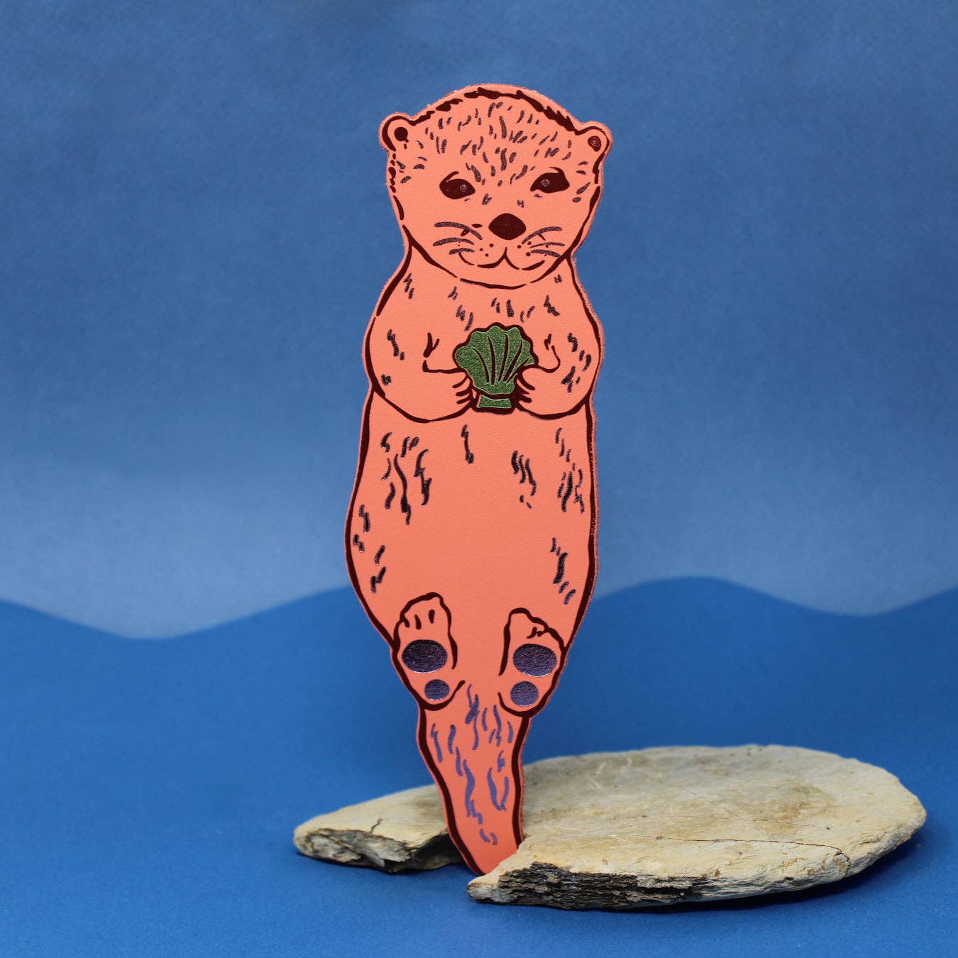 Favorite Story Ark Colour Design Dusty Pink Otter Bookmark