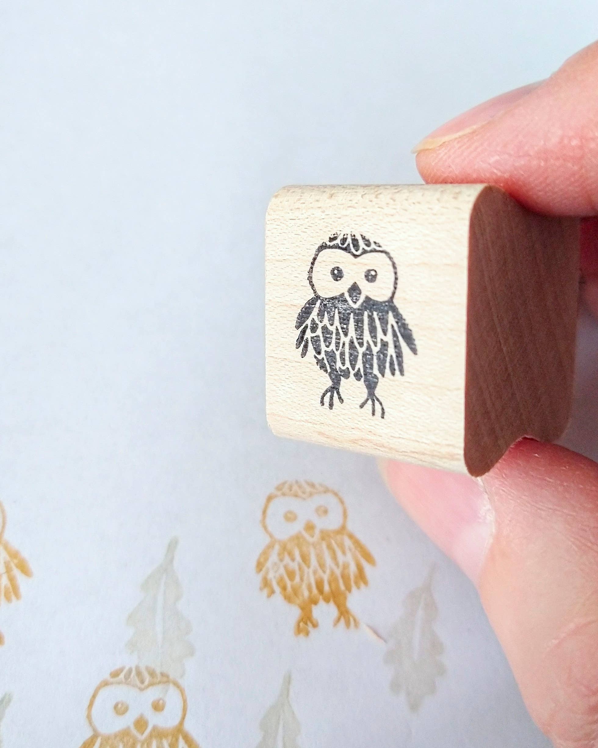 Favorite Story Peppercorn Paper Owl Mini Stamp