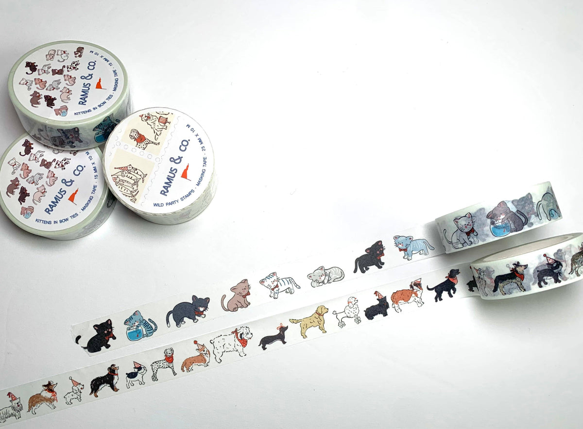 Favorite Story Ramus & Co. Party Dogs Masking Tape
