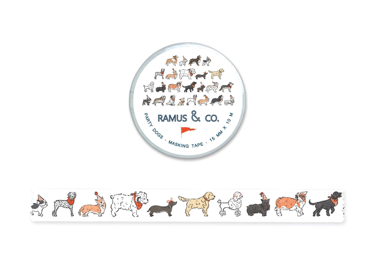 Favorite Story Ramus & Co. Party Dogs Masking Tape