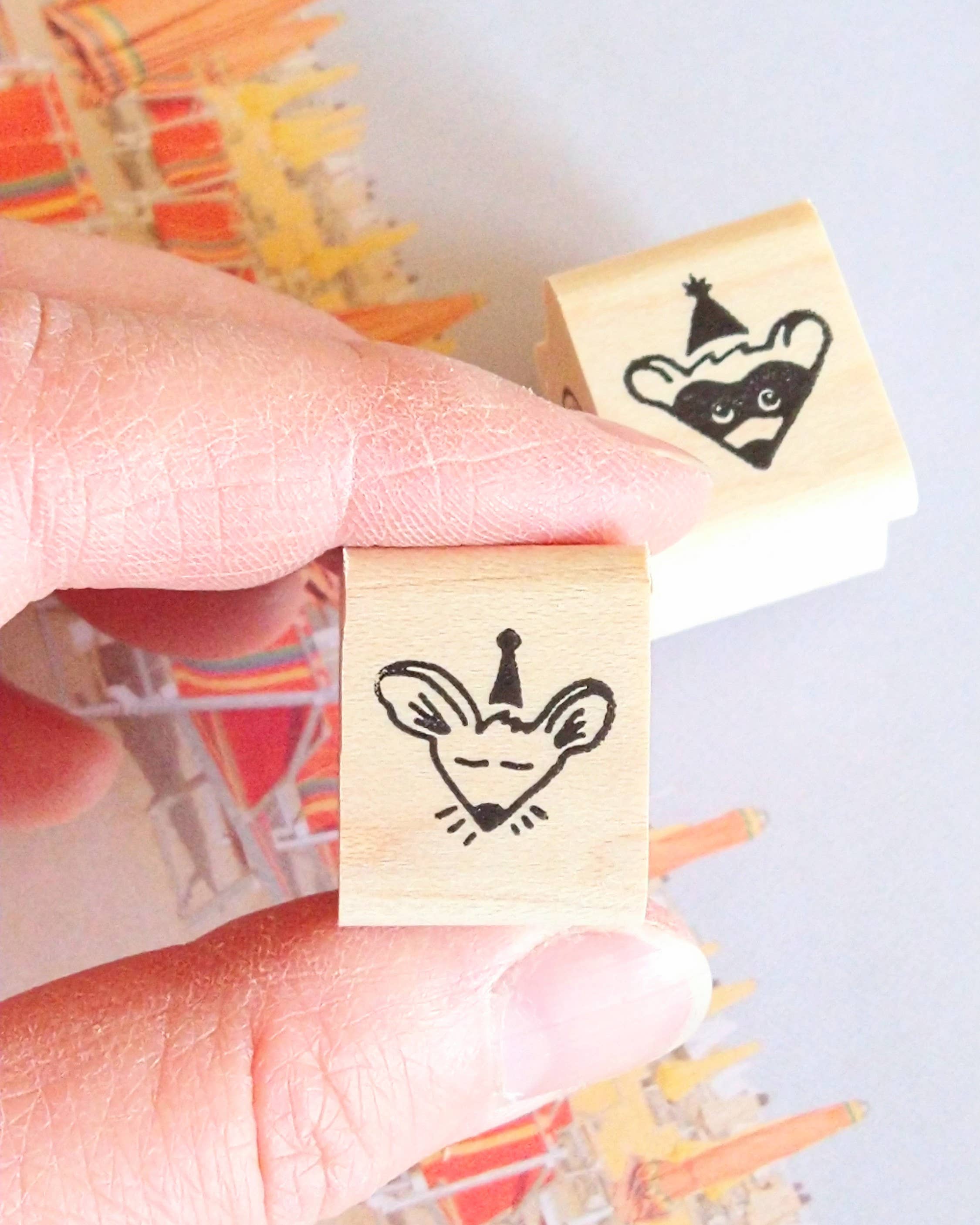 Favorite Story Peppercorn Paper Party Mouse Mini Stamp