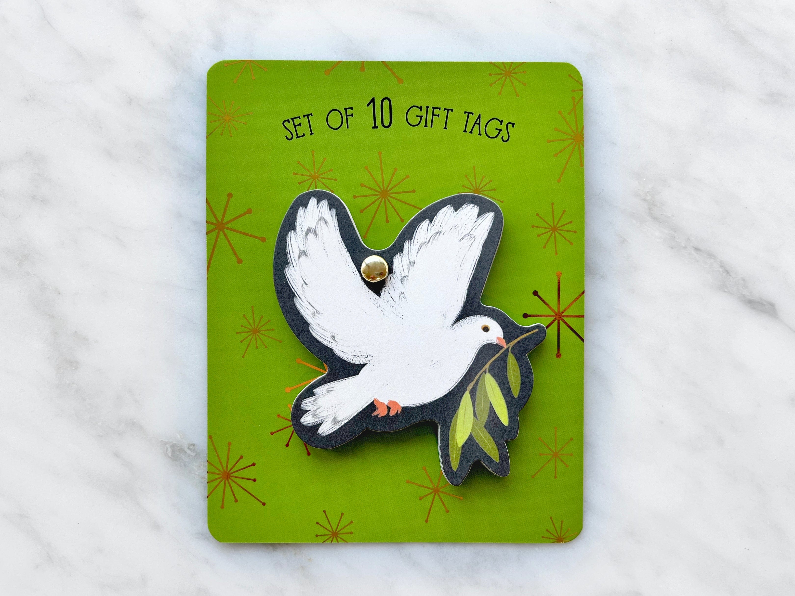 Favorite Story Gift Tags Set of 10 Peace Doves Die-Cut Gift Tags