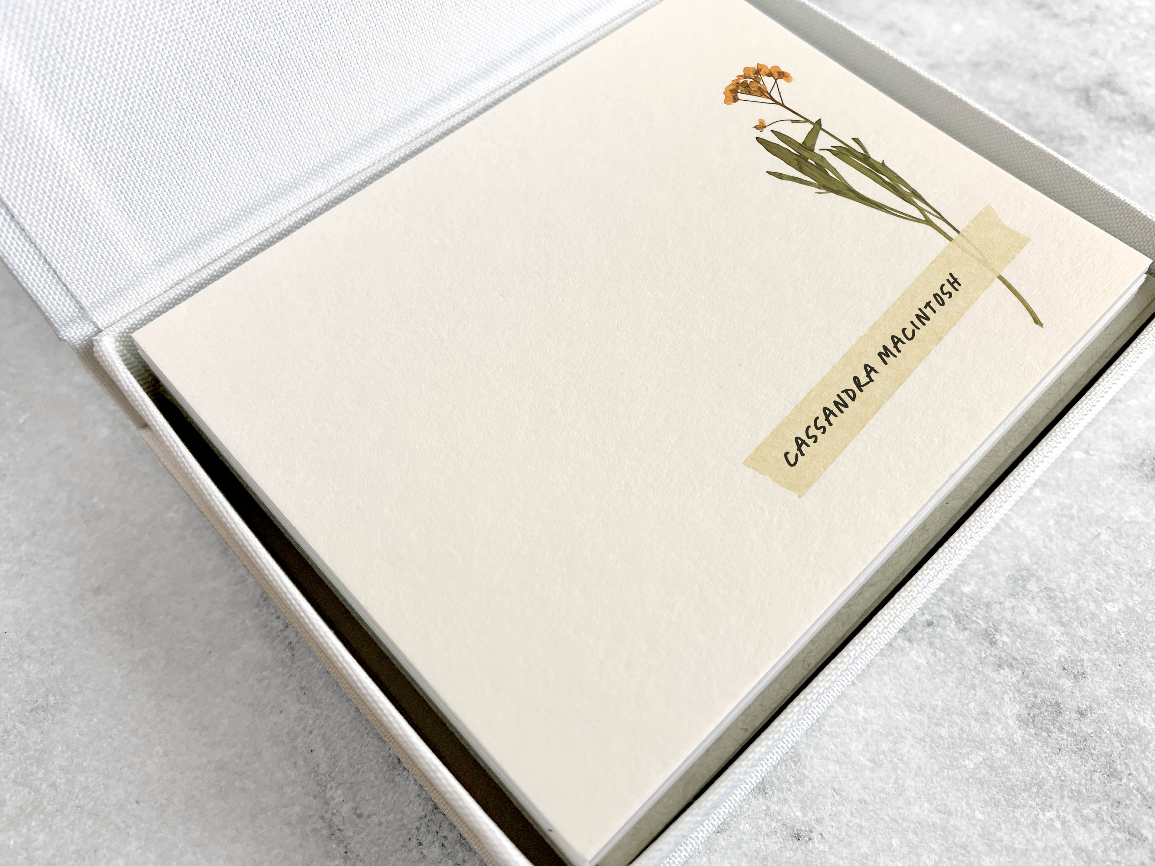 Favorite Story Pressed Flower Personalized Stationery