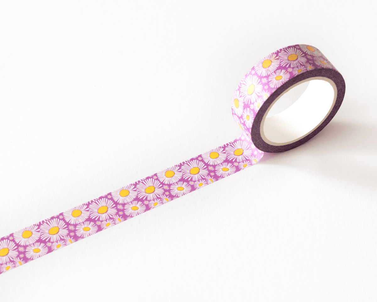 Favorite Story RippleSplash Studio (We Cover US Import Fees) Pink Daisy Washi Tape