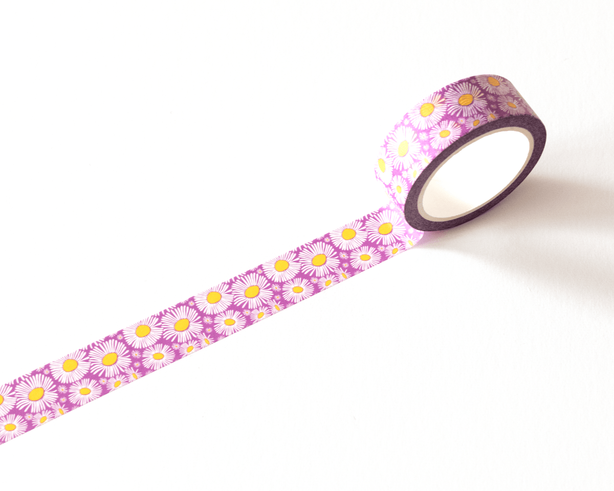 Favorite Story RippleSplash Studio (We Cover US Import Fees) Pink Daisy Washi Tape