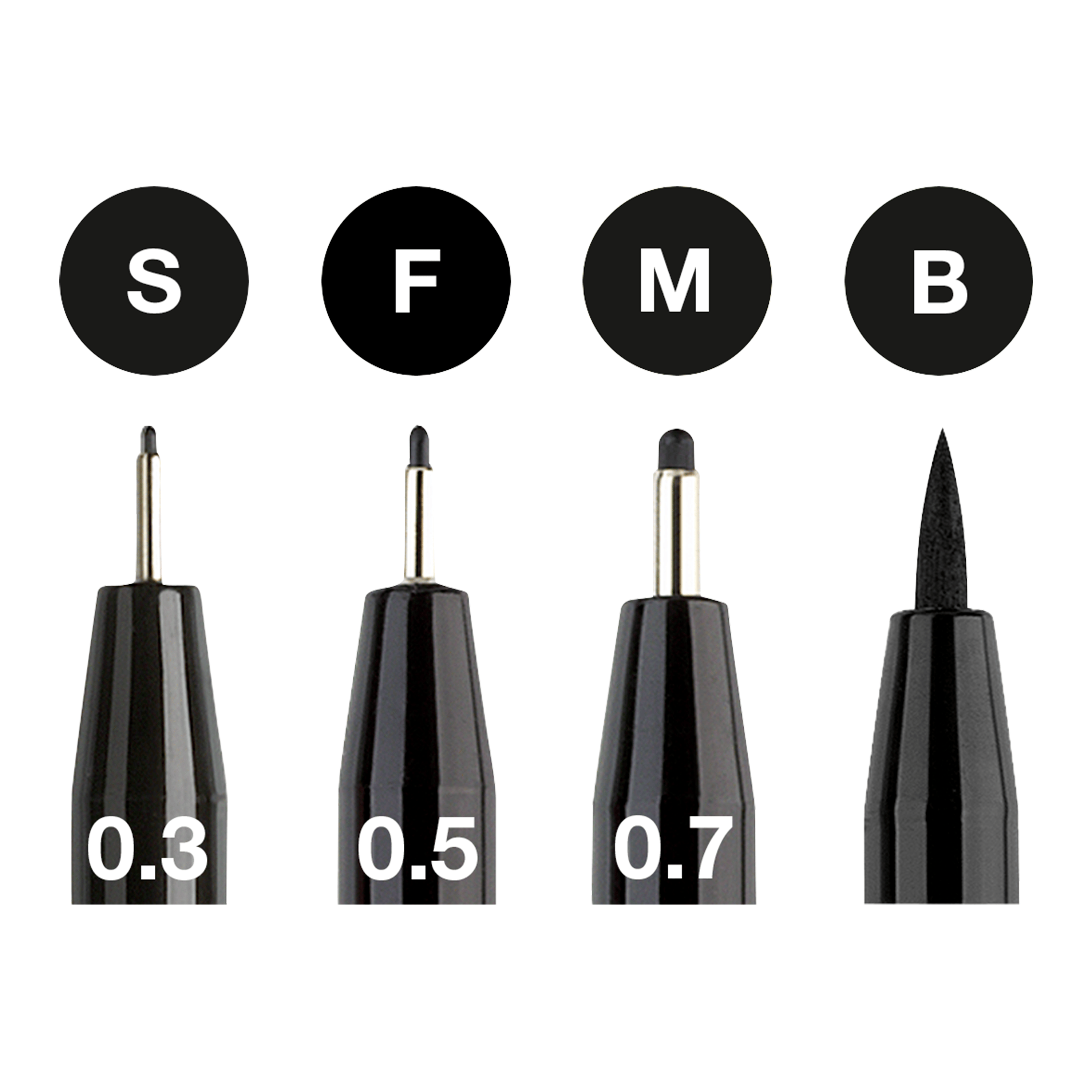 Favorite Story Faber-Castell / Creativity for Kids Pitt Artist Pen, #199 Black (S, F, M, B)