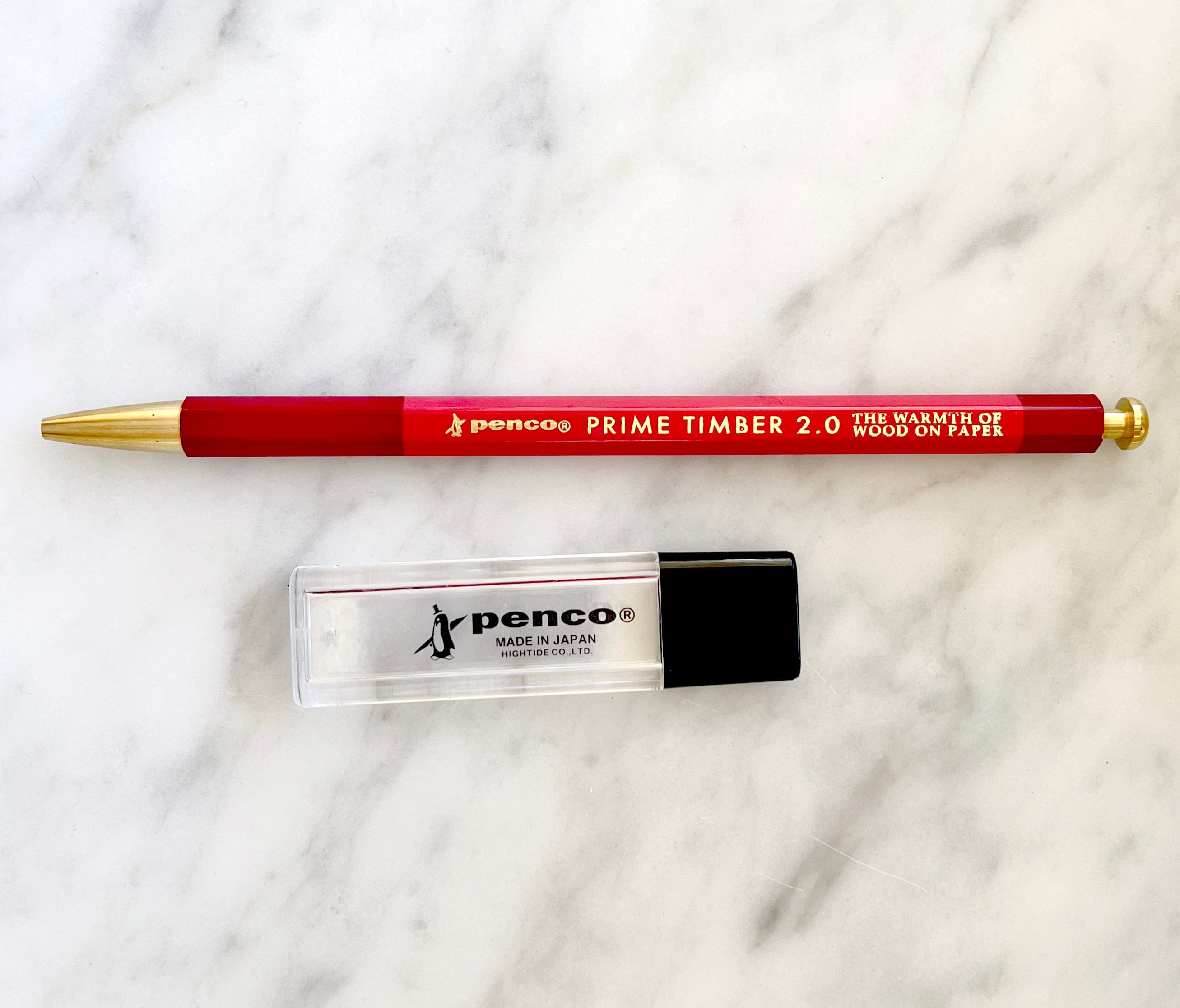 Favorite Story Favorite Story Prime Timber Mechanical Pencil, Brass & Red