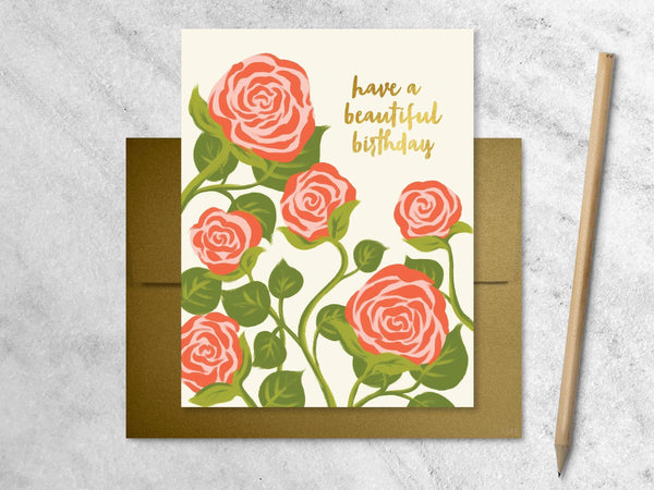 Favorite Story Birthday Card Rose Garden