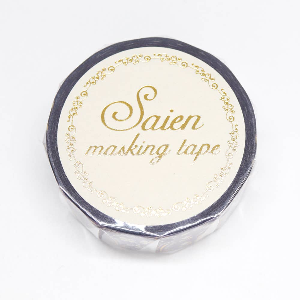 Favorite Story Japacolle — Japan Collections | See Latest News in "About" Starlit sky SAIEN Washi tape with gold foil stamping 15mm