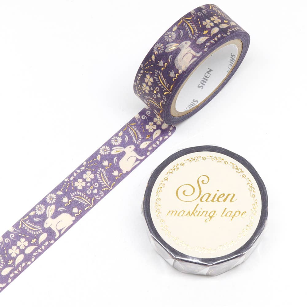 Favorite Story Japacolle — Japan Collections | See Latest News in "About" Starlit sky SAIEN Washi tape with gold foil stamping 15mm