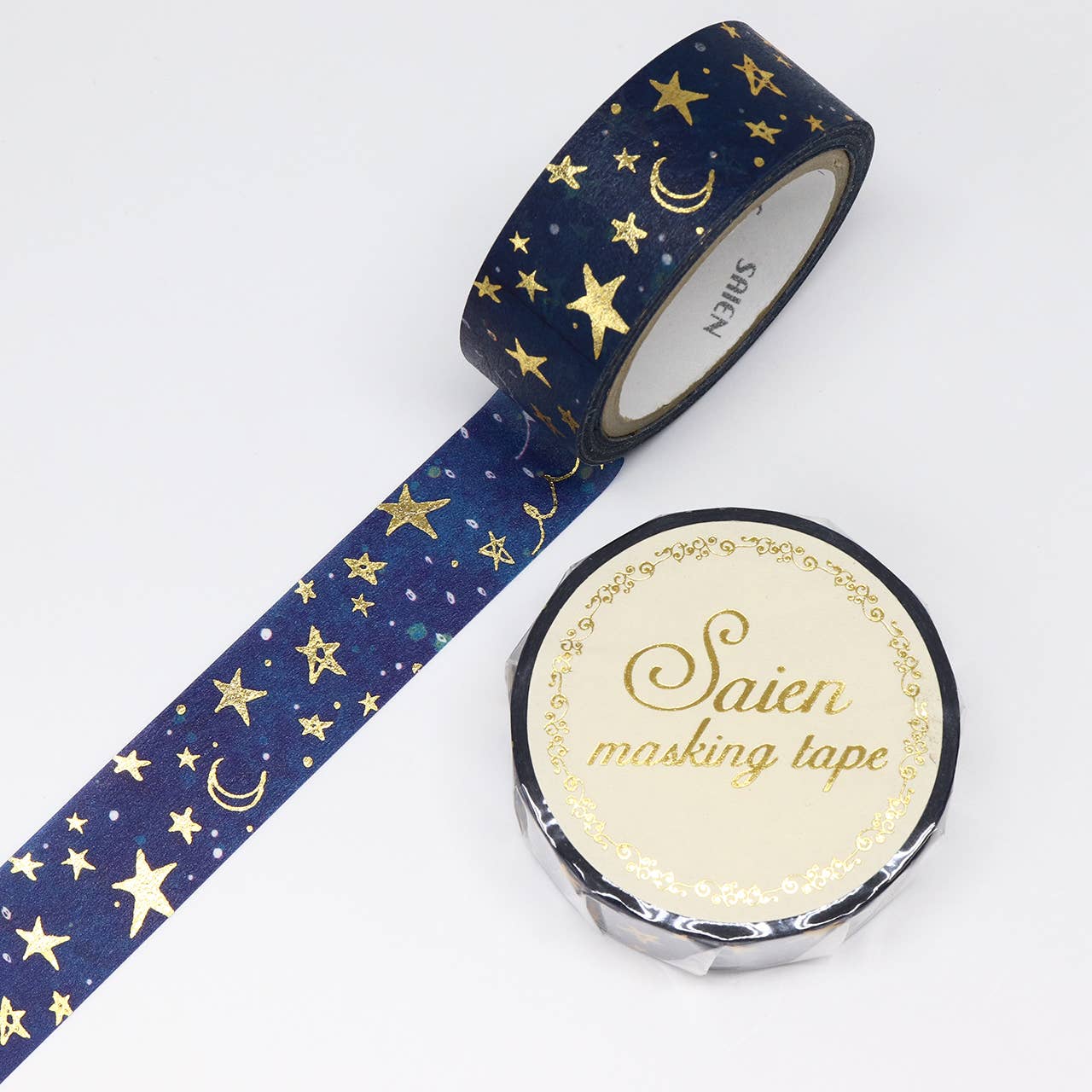 Favorite Story Japacolle — Japan Collections | See Latest News in "About" Starlit sky SAIEN Washi tape with gold foil stamping 15mm