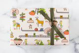 Favorite Story Gift Wrap 3 Sheets Santa's Elves Gift Wrap