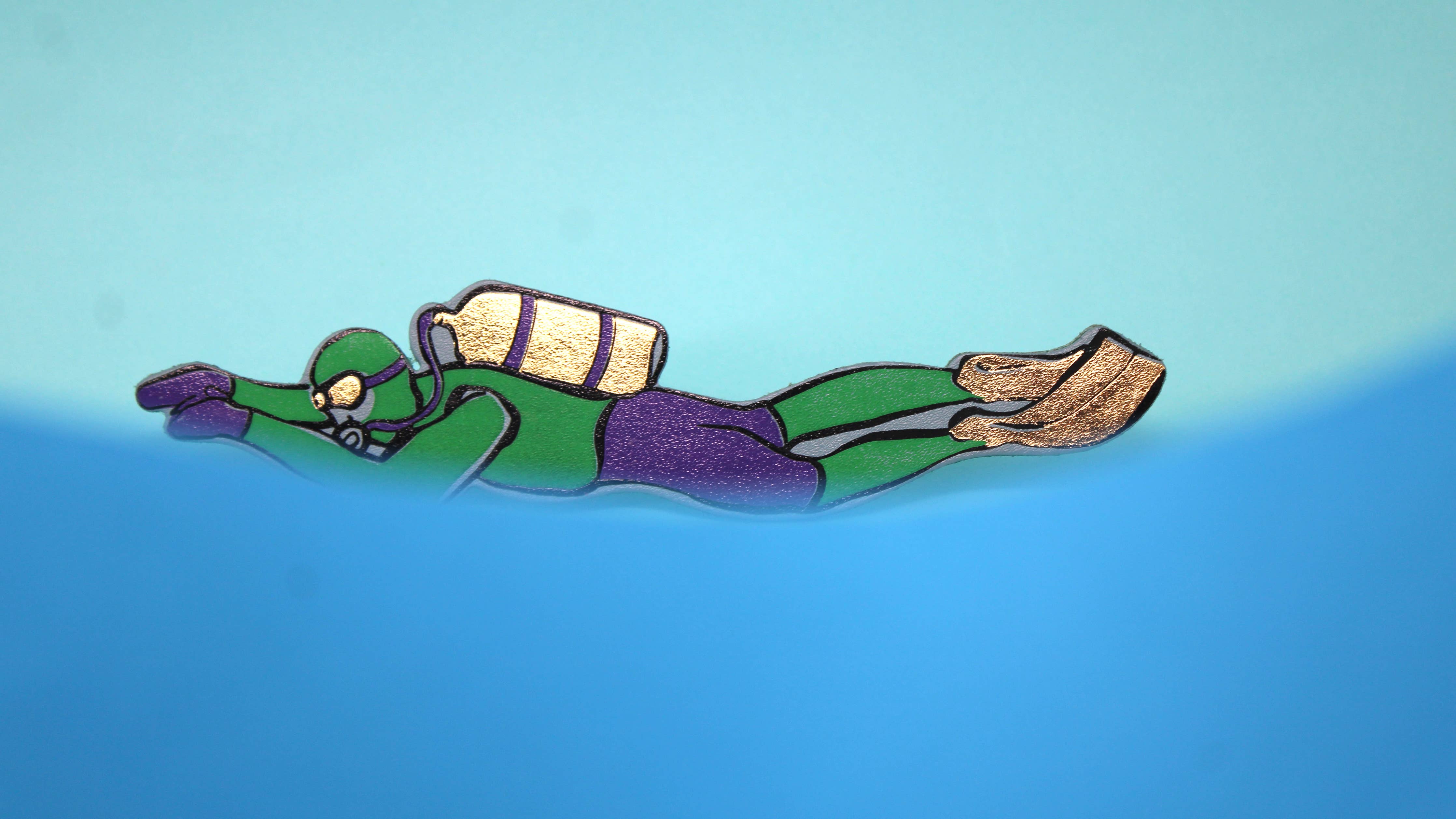 Favorite Story Ark Colour Design Heritage Blue Scuba Diver Bookmark