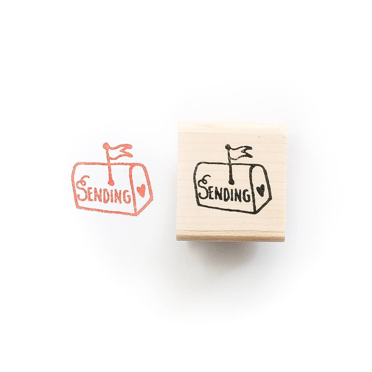 Favorite Story Peppercorn Paper Sending Love Rubber Stamp