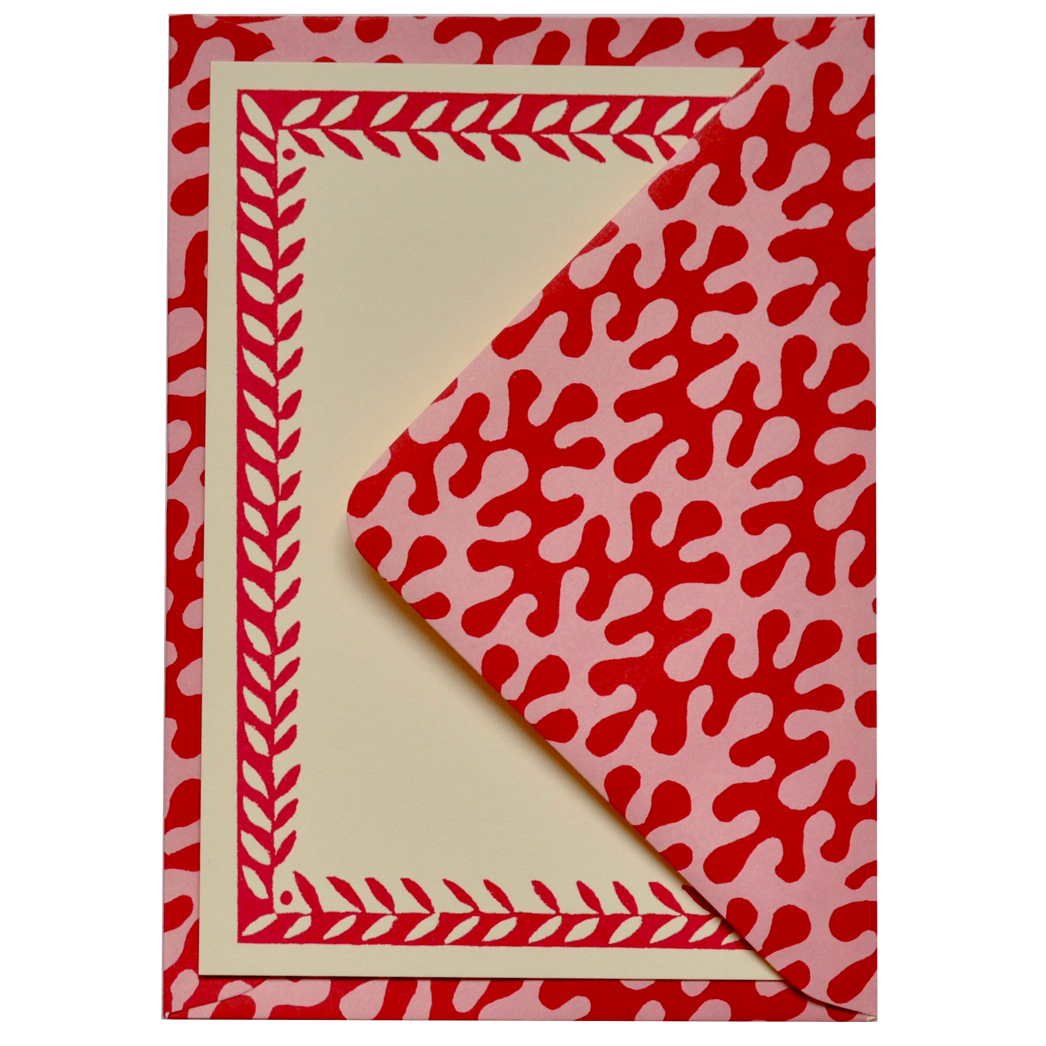 Favorite Story Cambridge Imprint Set of Notecards and Envelopes Kelp Raspberry Ripple