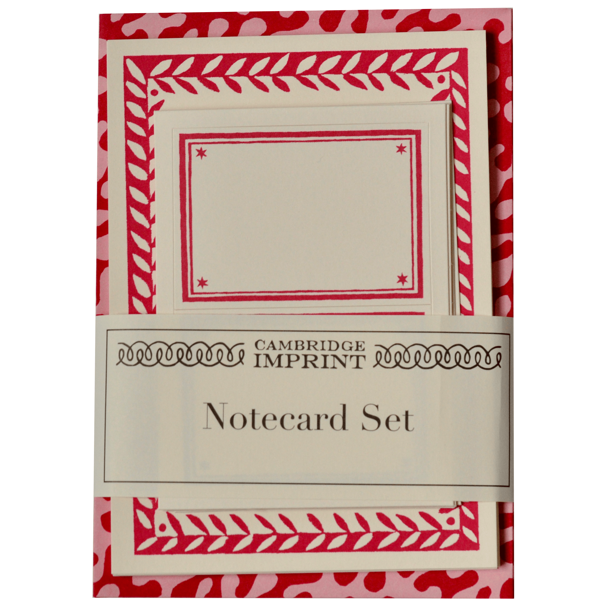 Favorite Story Cambridge Imprint Set of Notecards and Envelopes Kelp Raspberry Ripple