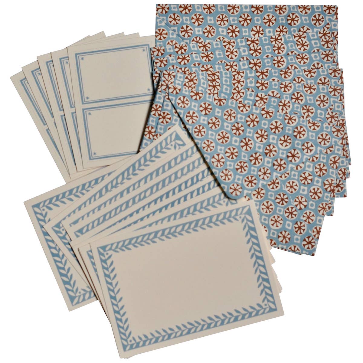 Favorite Story Cambridge Imprint Set of Notecards and Envelopes Sea Urchin Sky and Cocoa