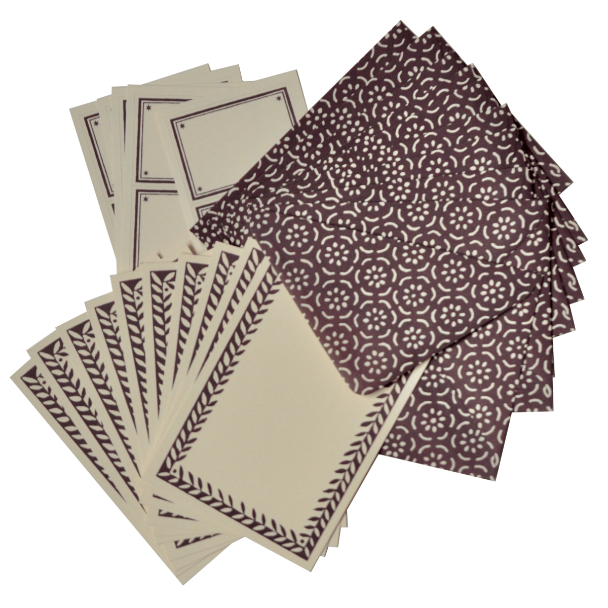Favorite Story Cambridge Imprint Set of Notecards and Envelopes Small Pear Halves Elderberry