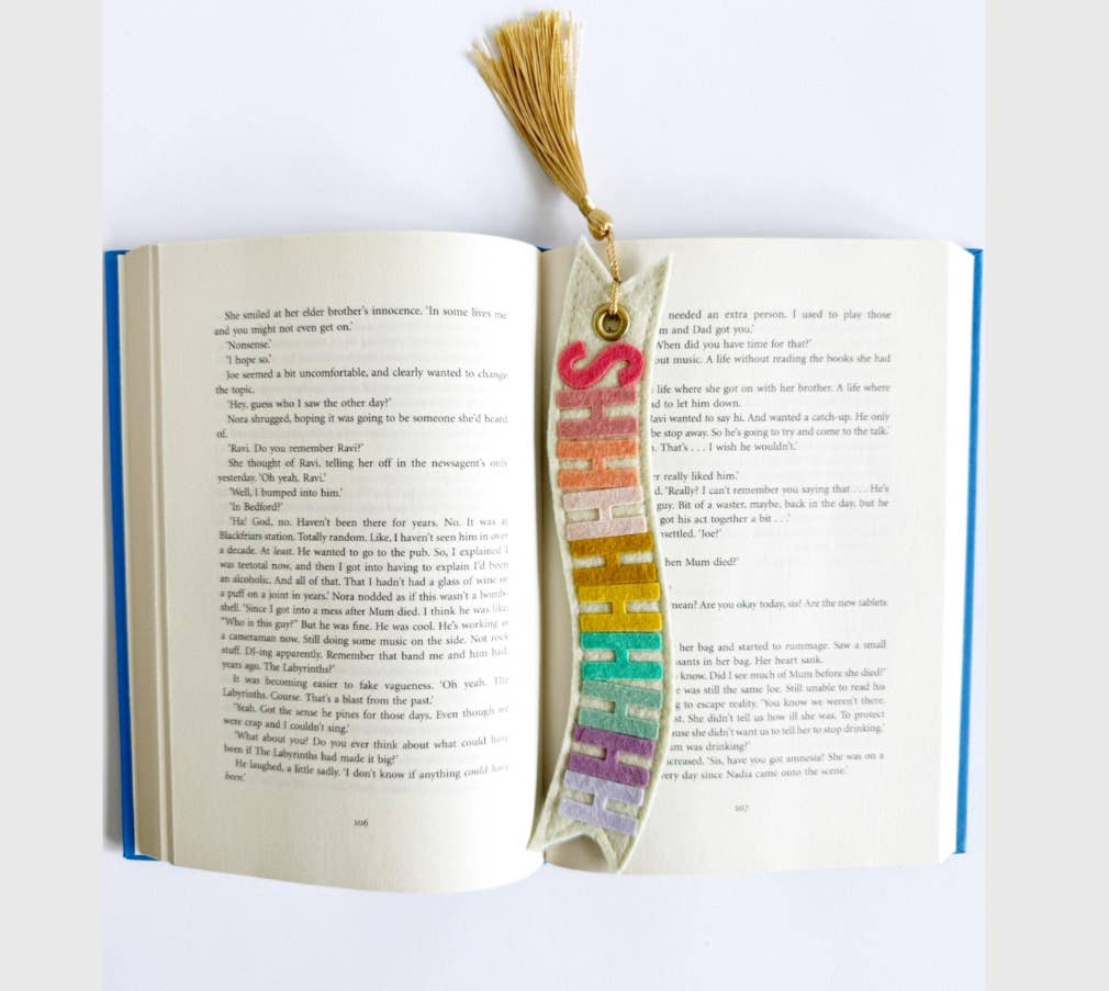 Favorite Story Milo & Mollie Shh… Rainbow Felt Bookmark