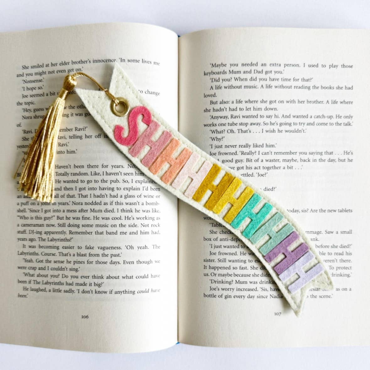 Favorite Story Milo & Mollie Shh… Rainbow Felt Bookmark